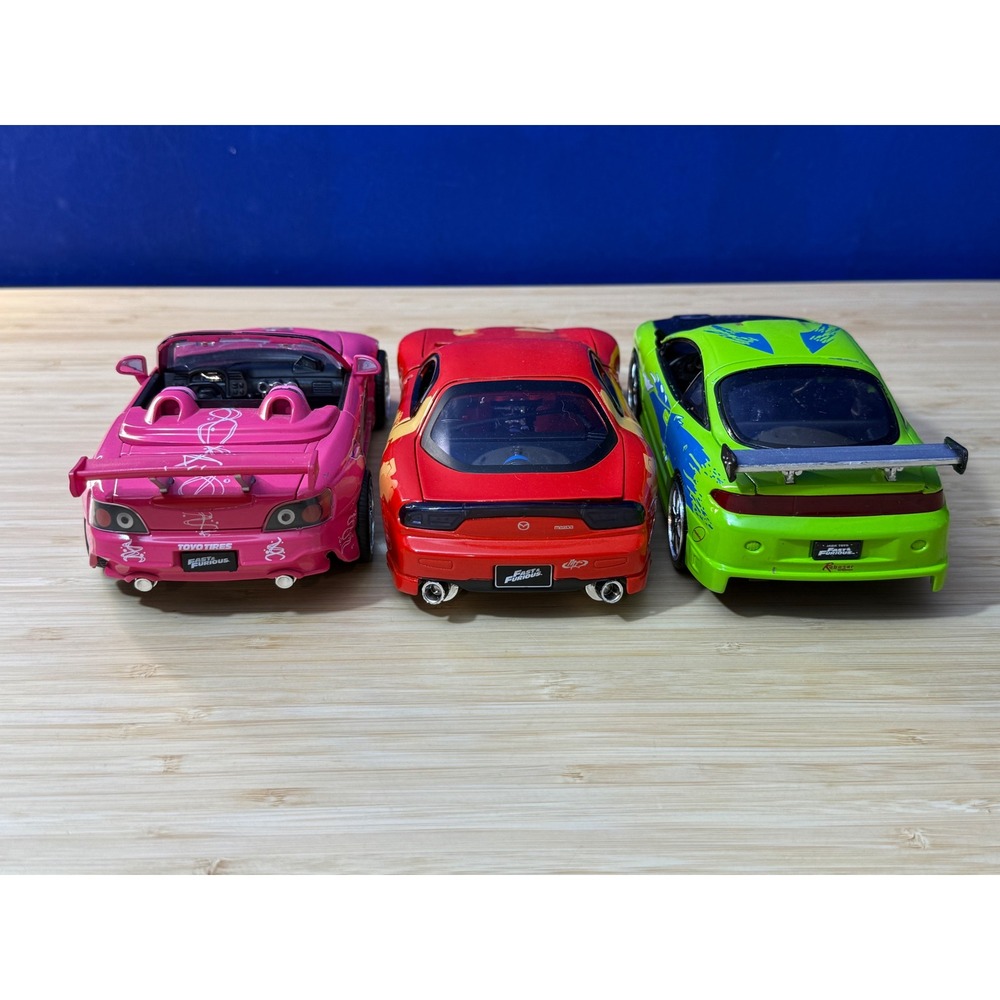 Fast & Furious Jada 1:24 Diecast Lot Honda S2000 Mitsubishi Eclipse Mazda RX-7 - Picture 3 of 7